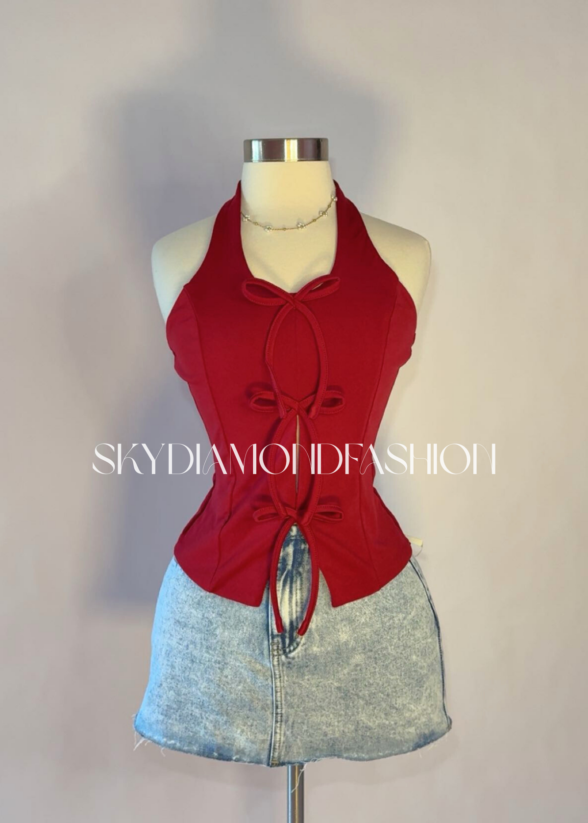 Coquette skirt denim