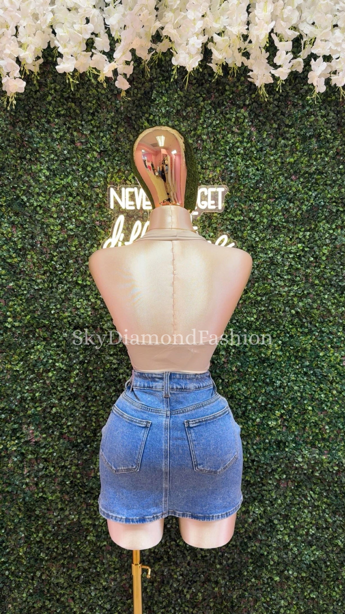 Apricot halter top