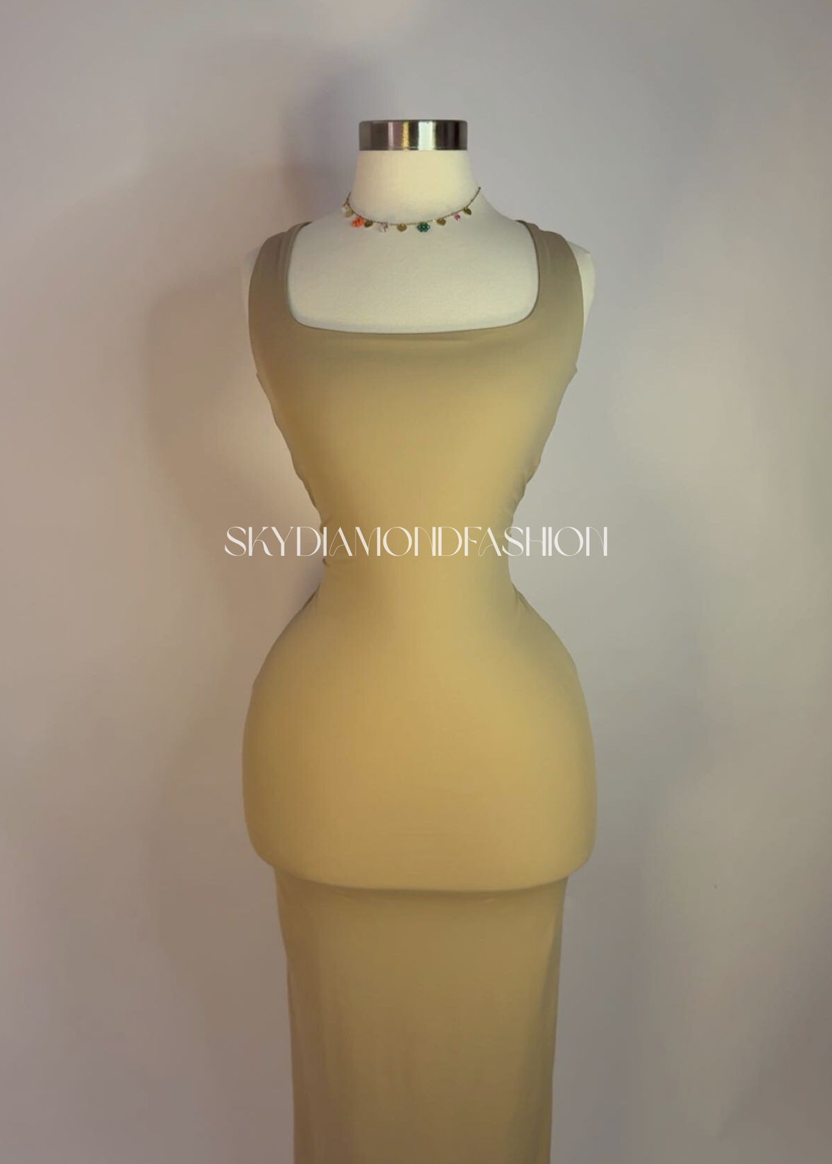 Tan buttery dress