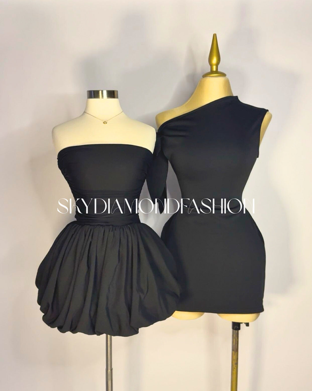 Black tube bubble dress