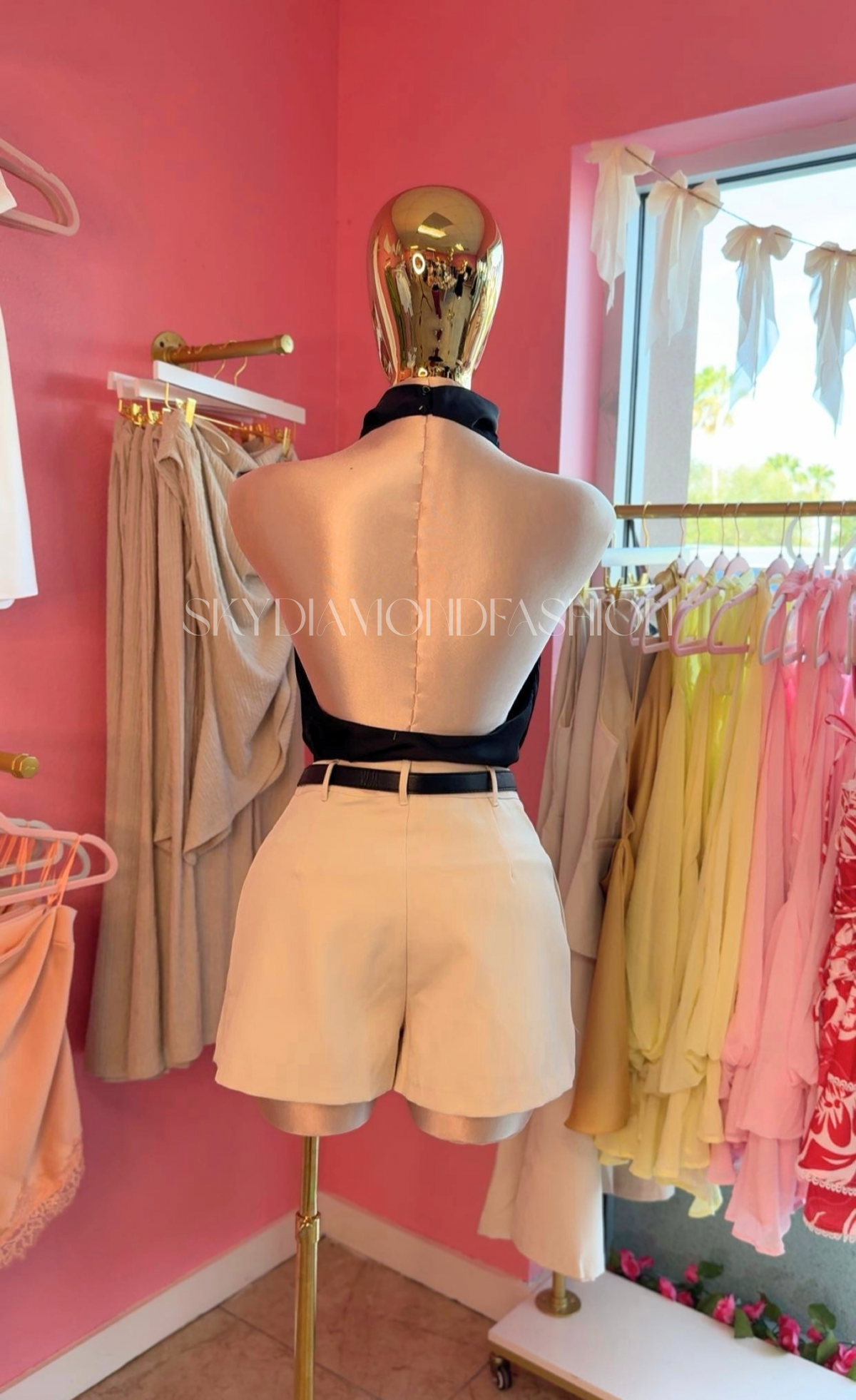 Cream skort (belt)