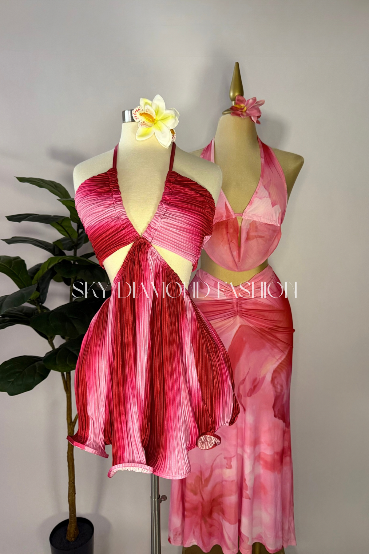Pink floral set