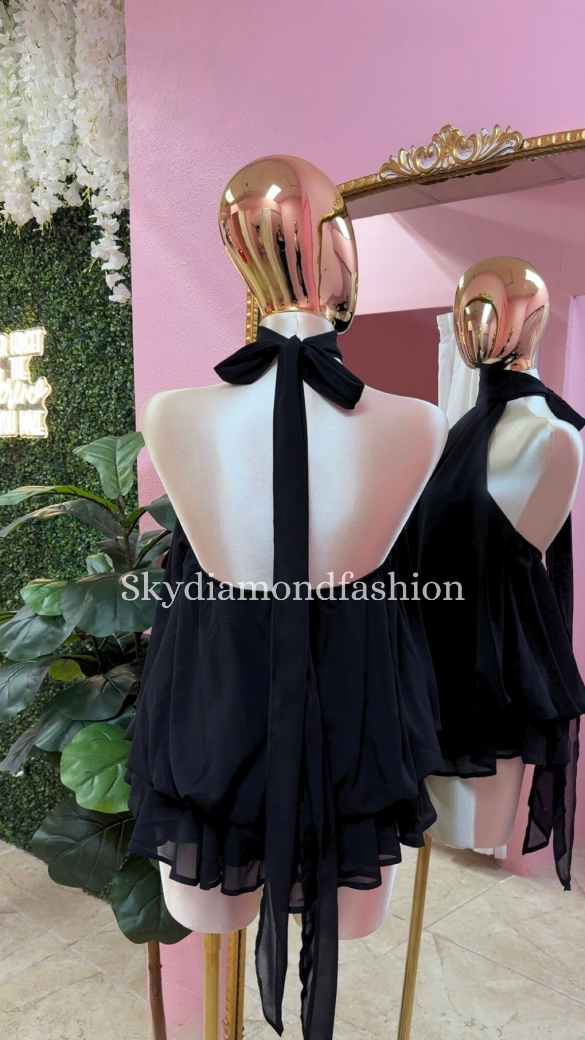 Black mesh plum dress (restock)