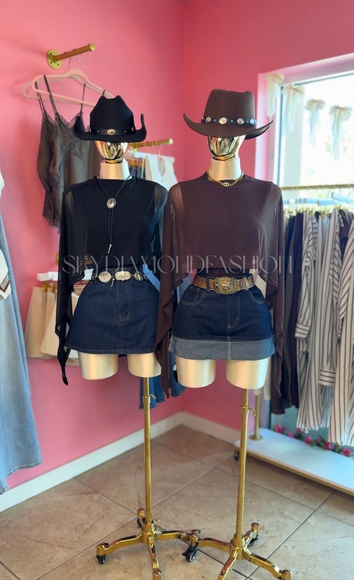 Brown cape bodysuit