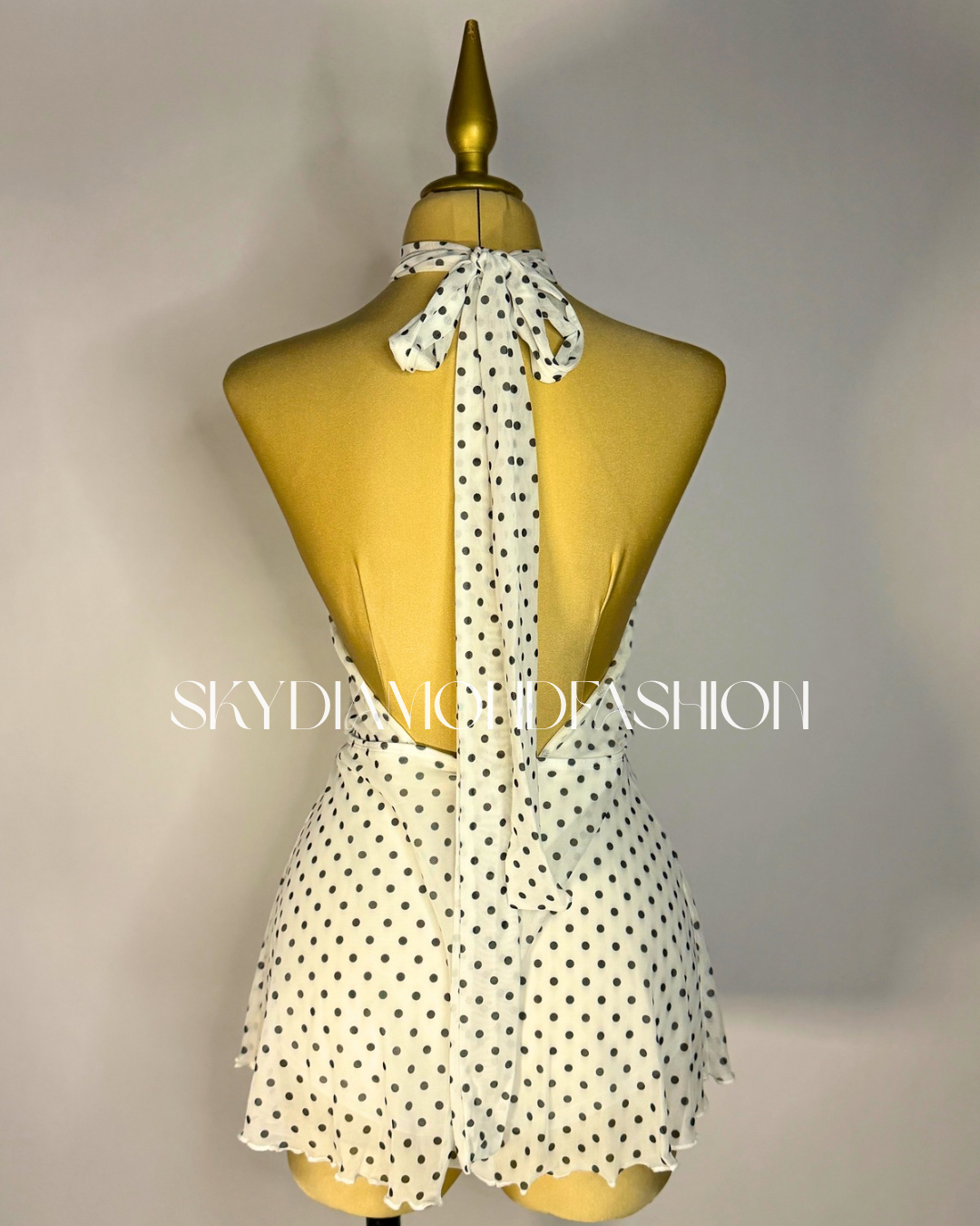 RESTOCK!Polka dot white dress