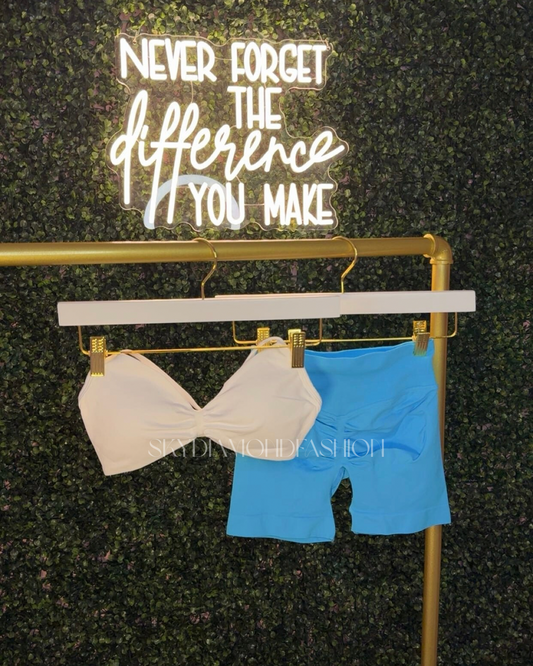 White active halter bra