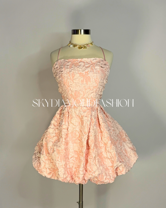 Tea pink bubble dress