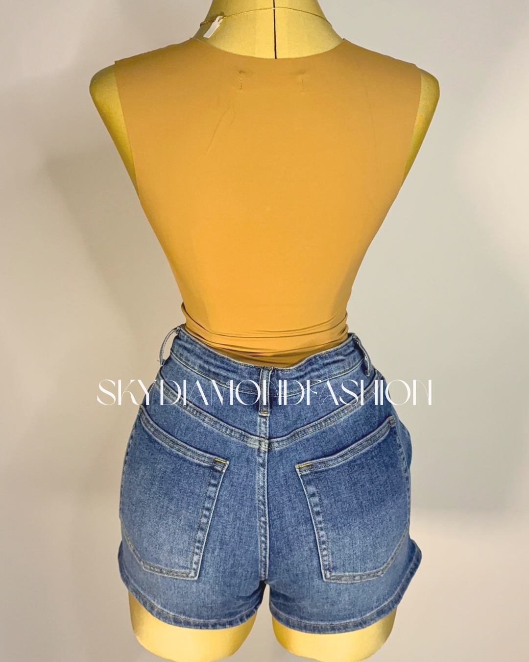Denim skort