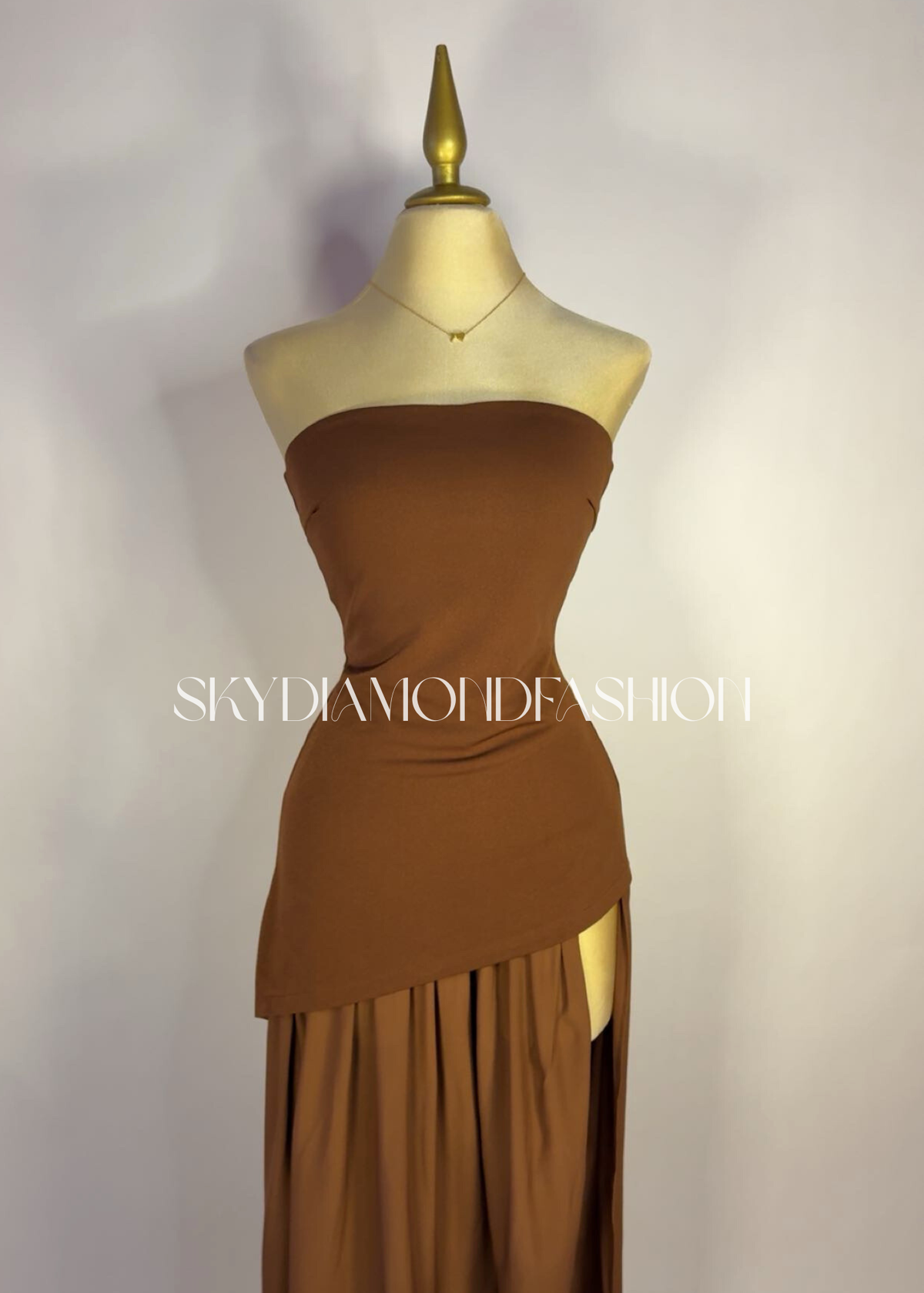 Brown long dress