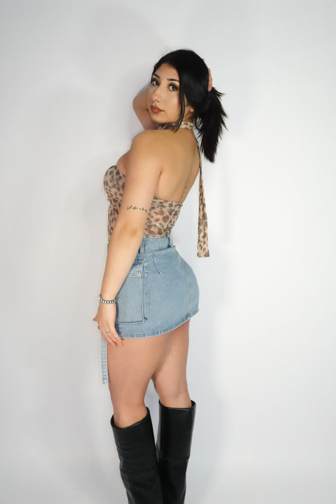 RESTOCK!Cargo denim skirt