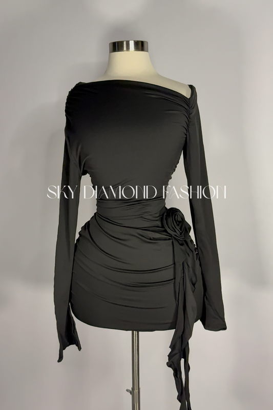Black rose dress