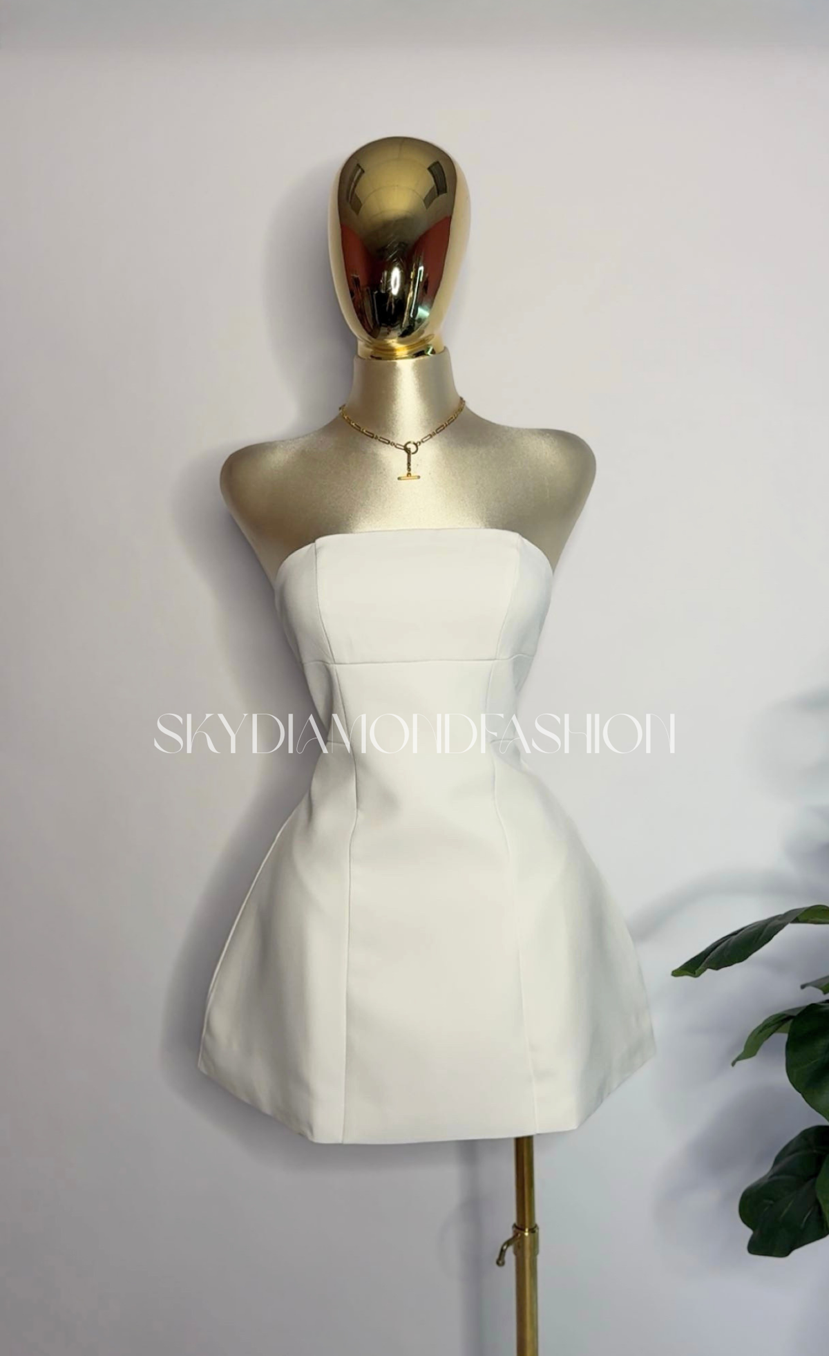 White mini dress