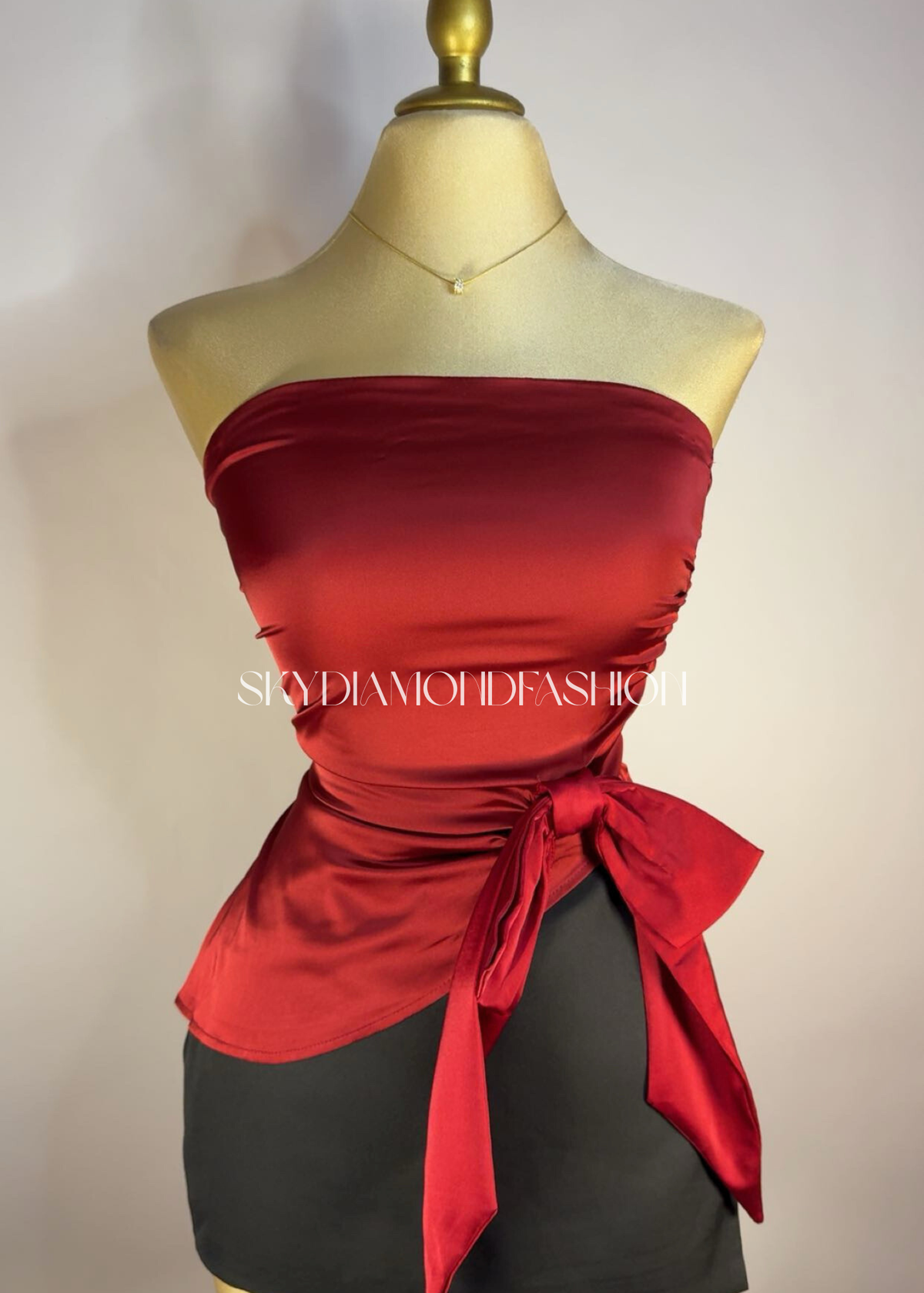 Satin tube bow top RESTOCK!