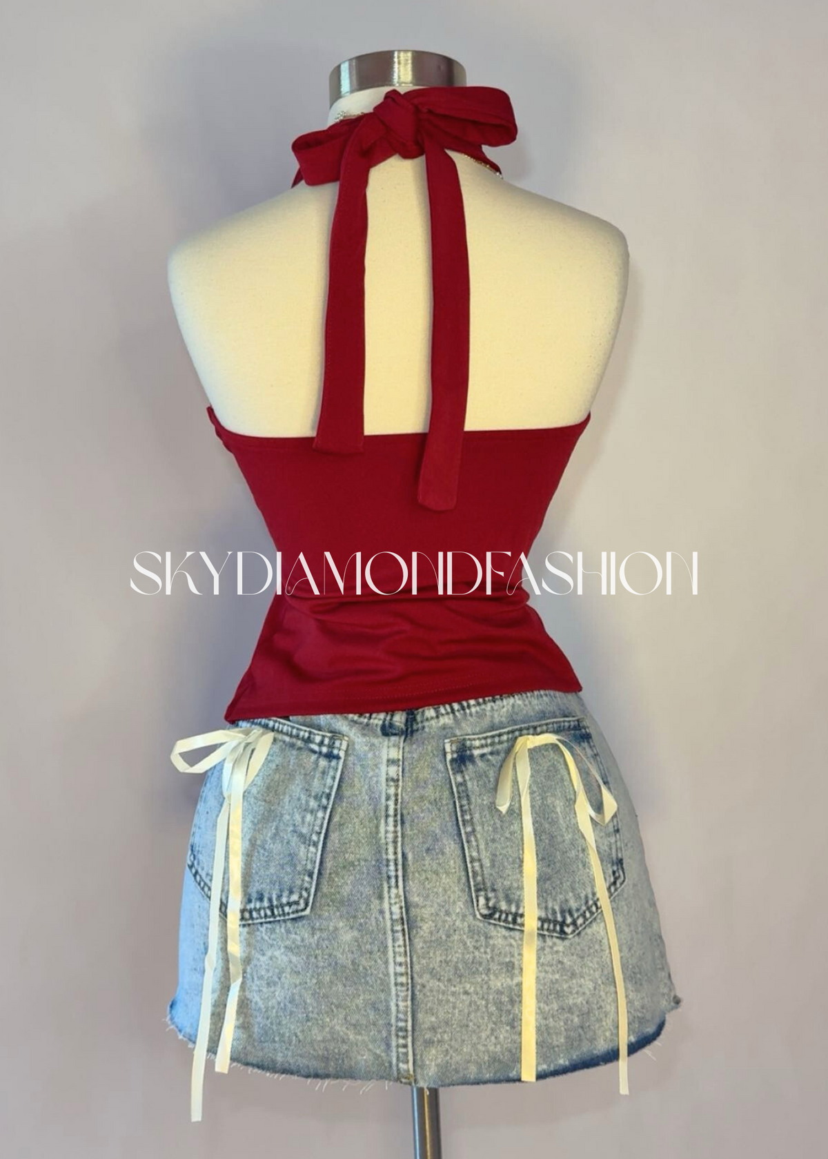 Coquette skirt denim