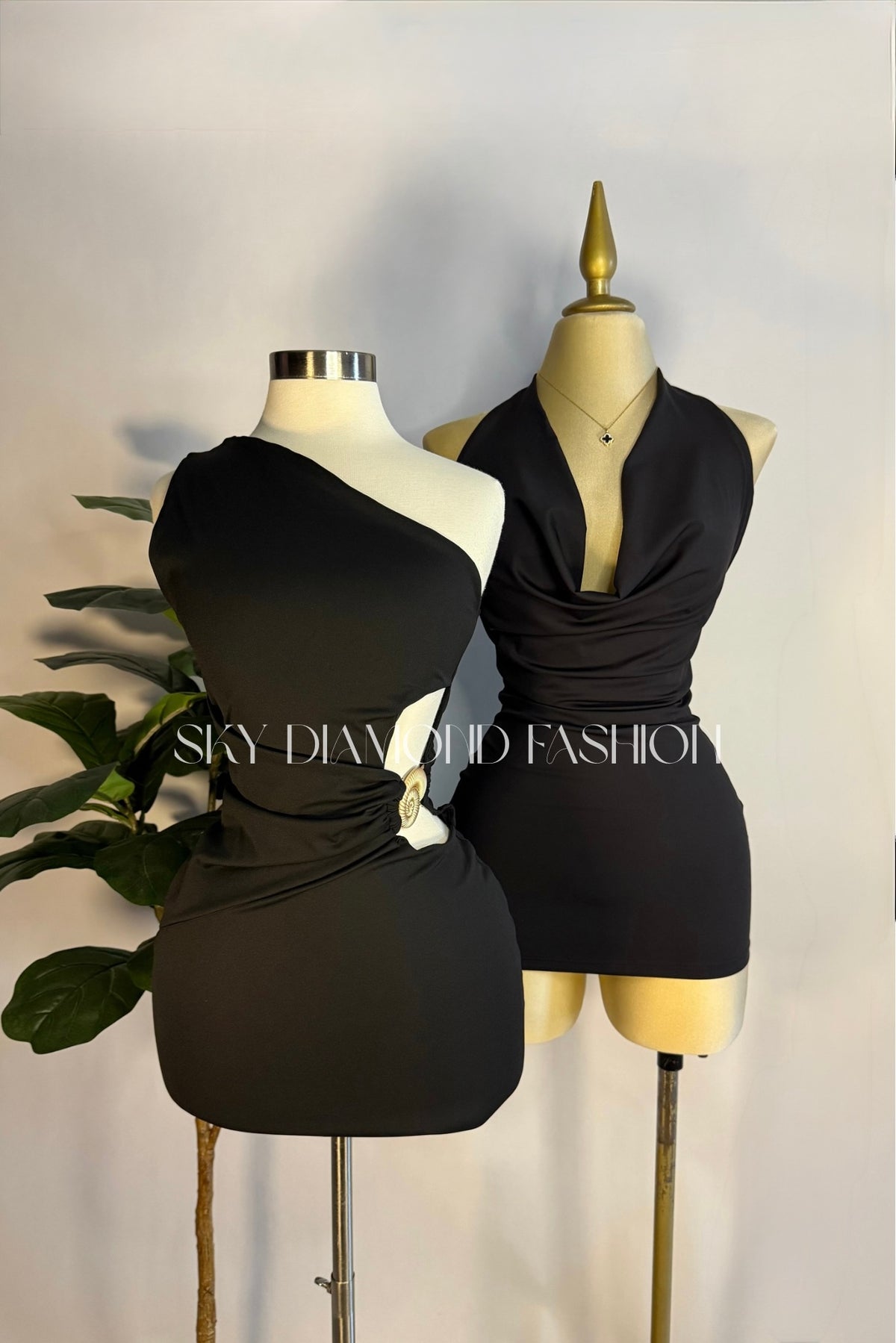 RESTOCK!Black short neck dress