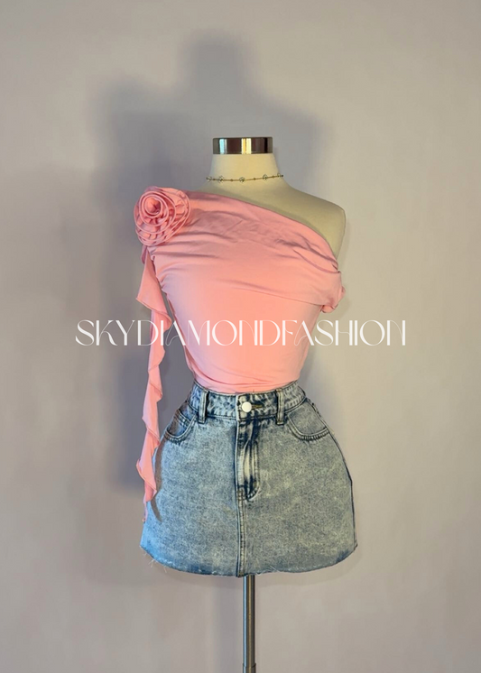 Pink rose top