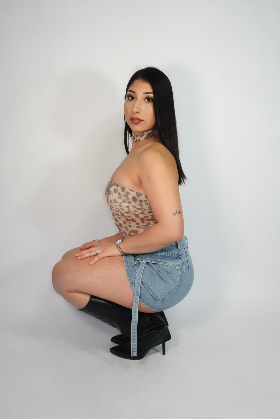 RESTOCK!Cargo denim skirt