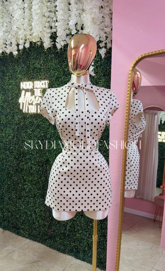 Paris polka dot dress (RESTOCK)