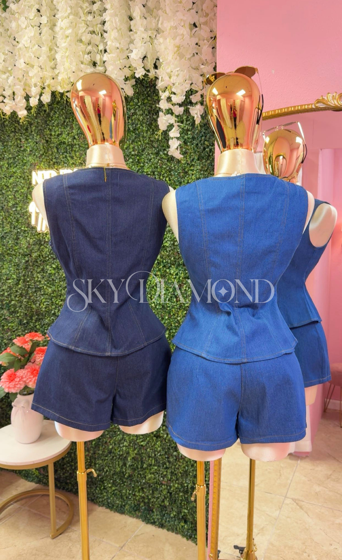 Monaco gold set (light denim)