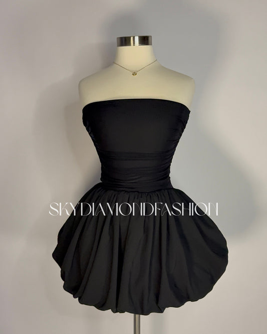 Black tube bubble dress