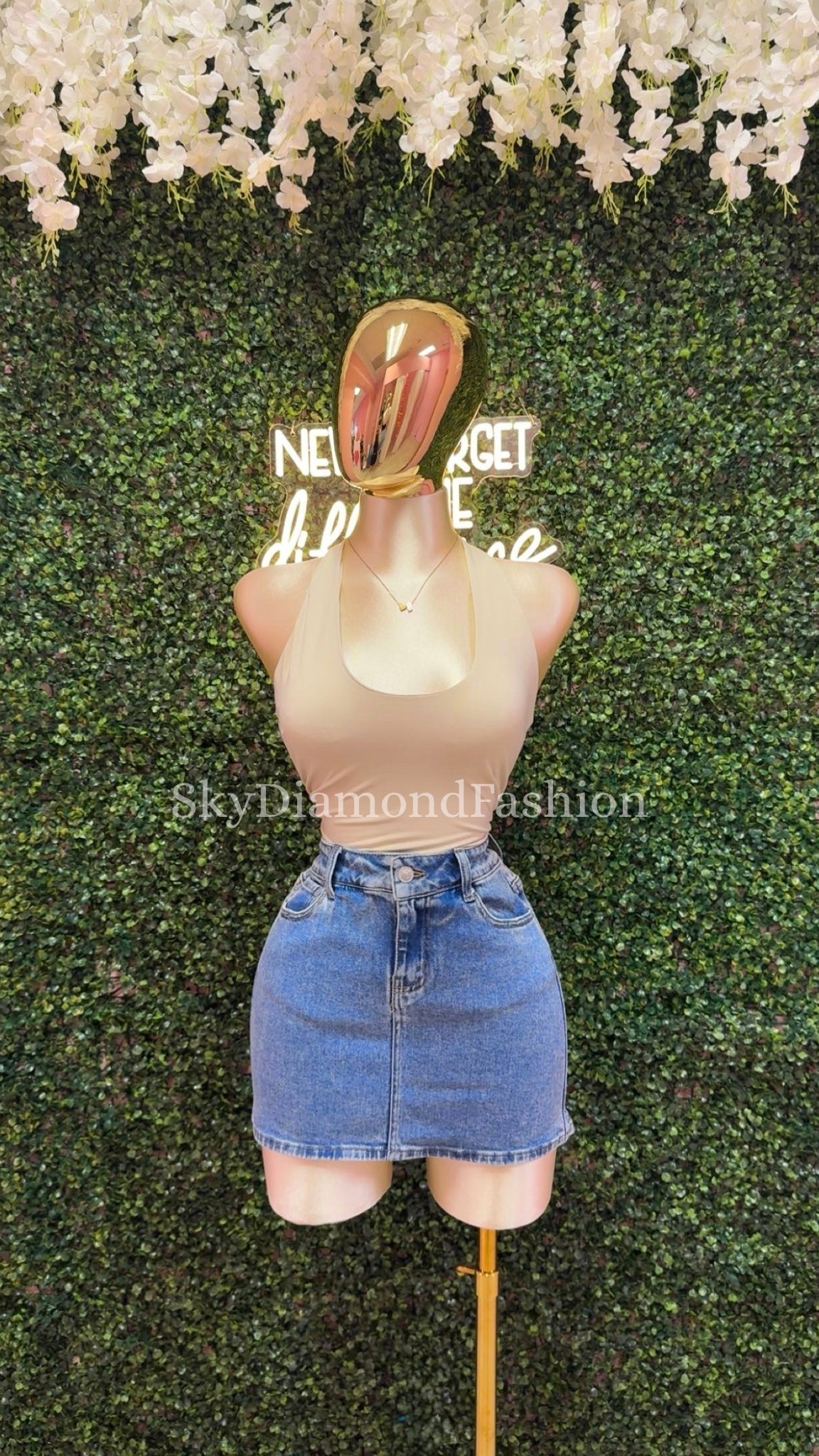 Apricot halter top