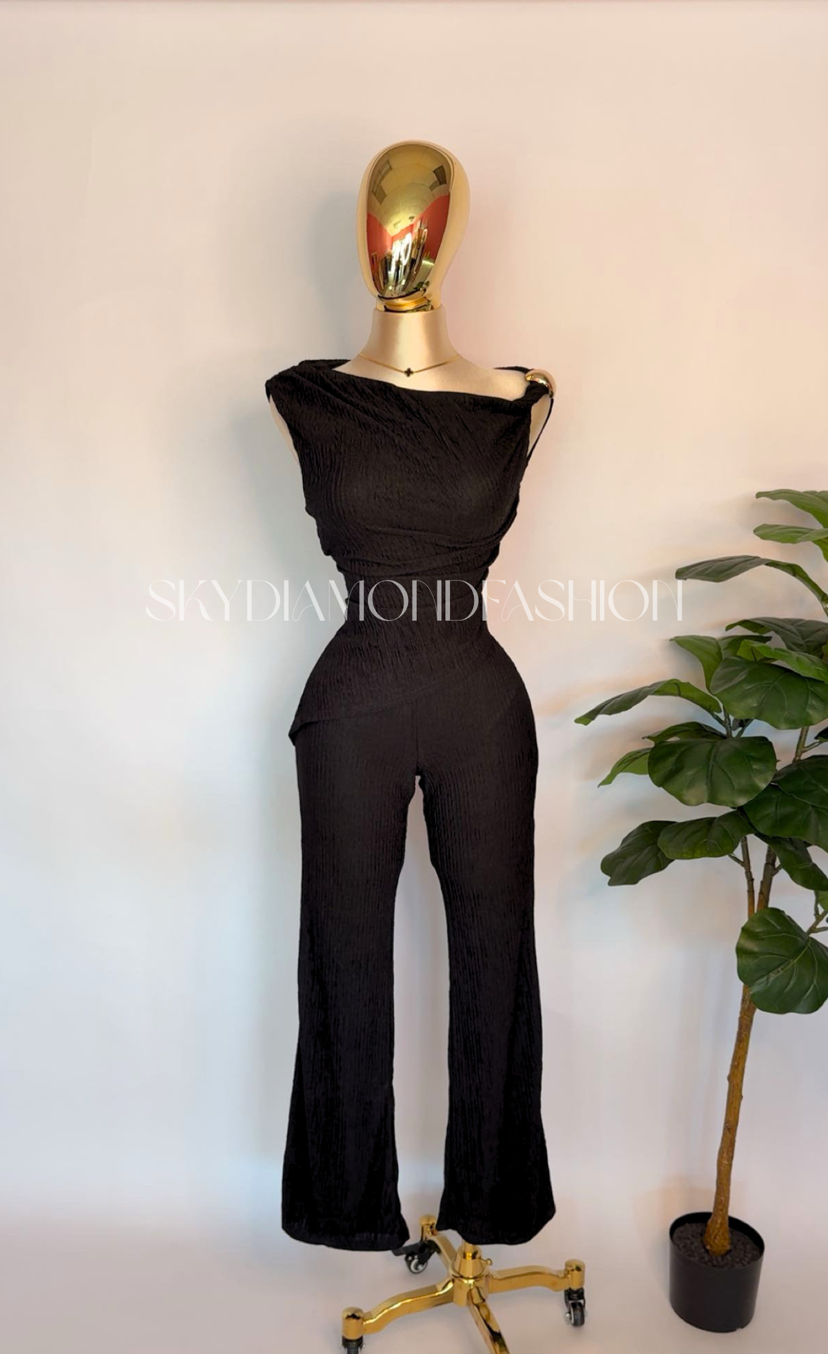 Black pant set