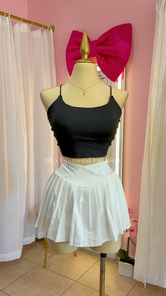 White tennis skirt🎾