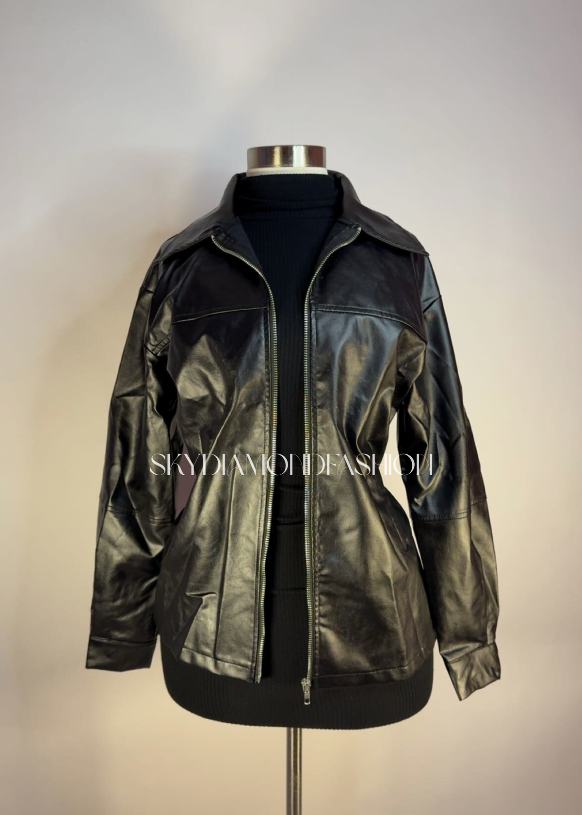 Black leather jacket