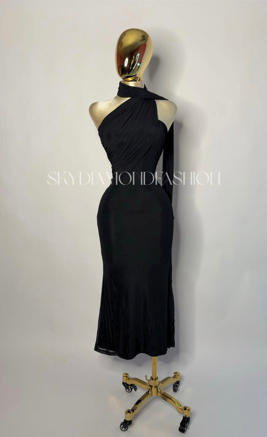 Midnight elegant black dress (restock)