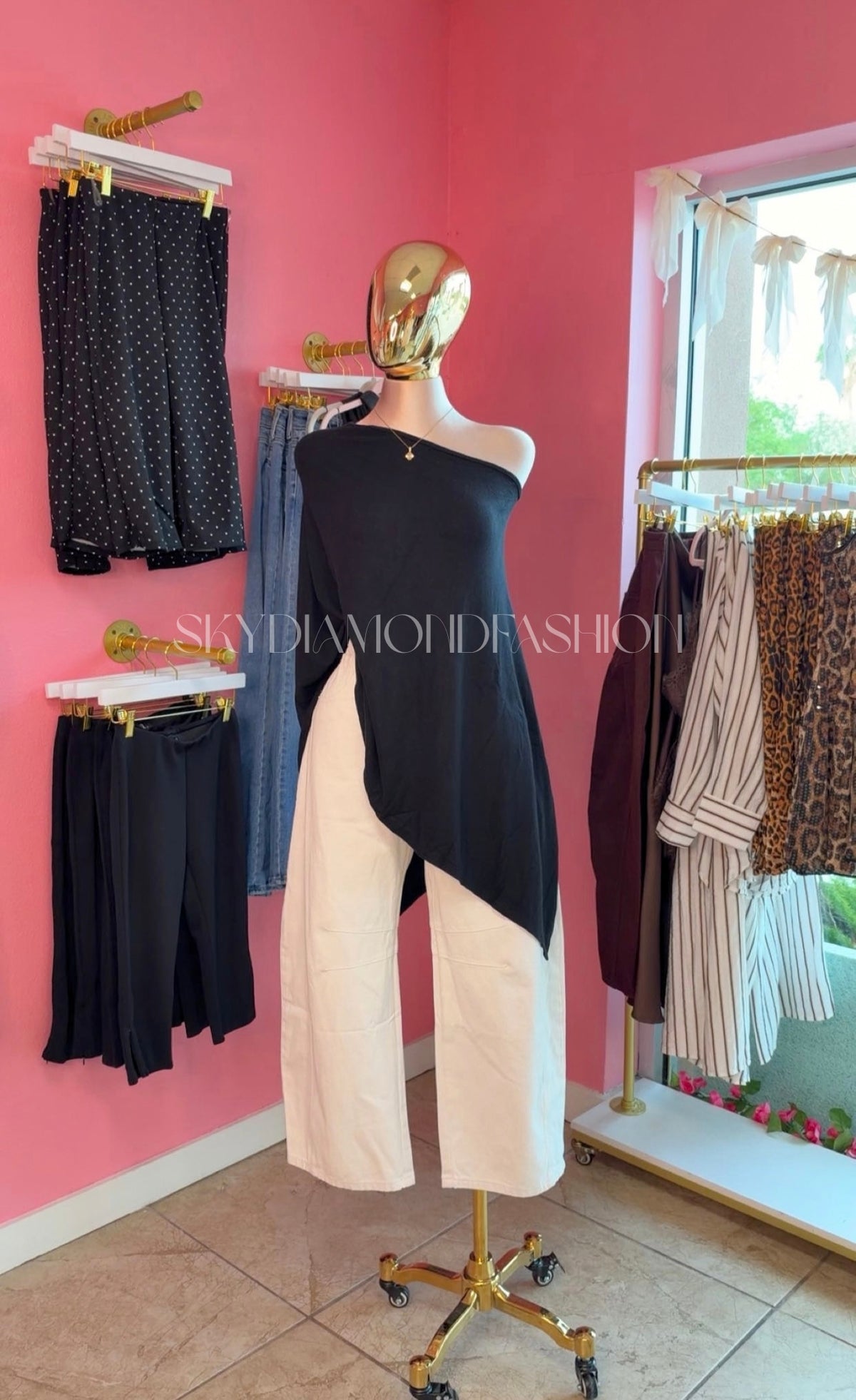 Black knit poncho