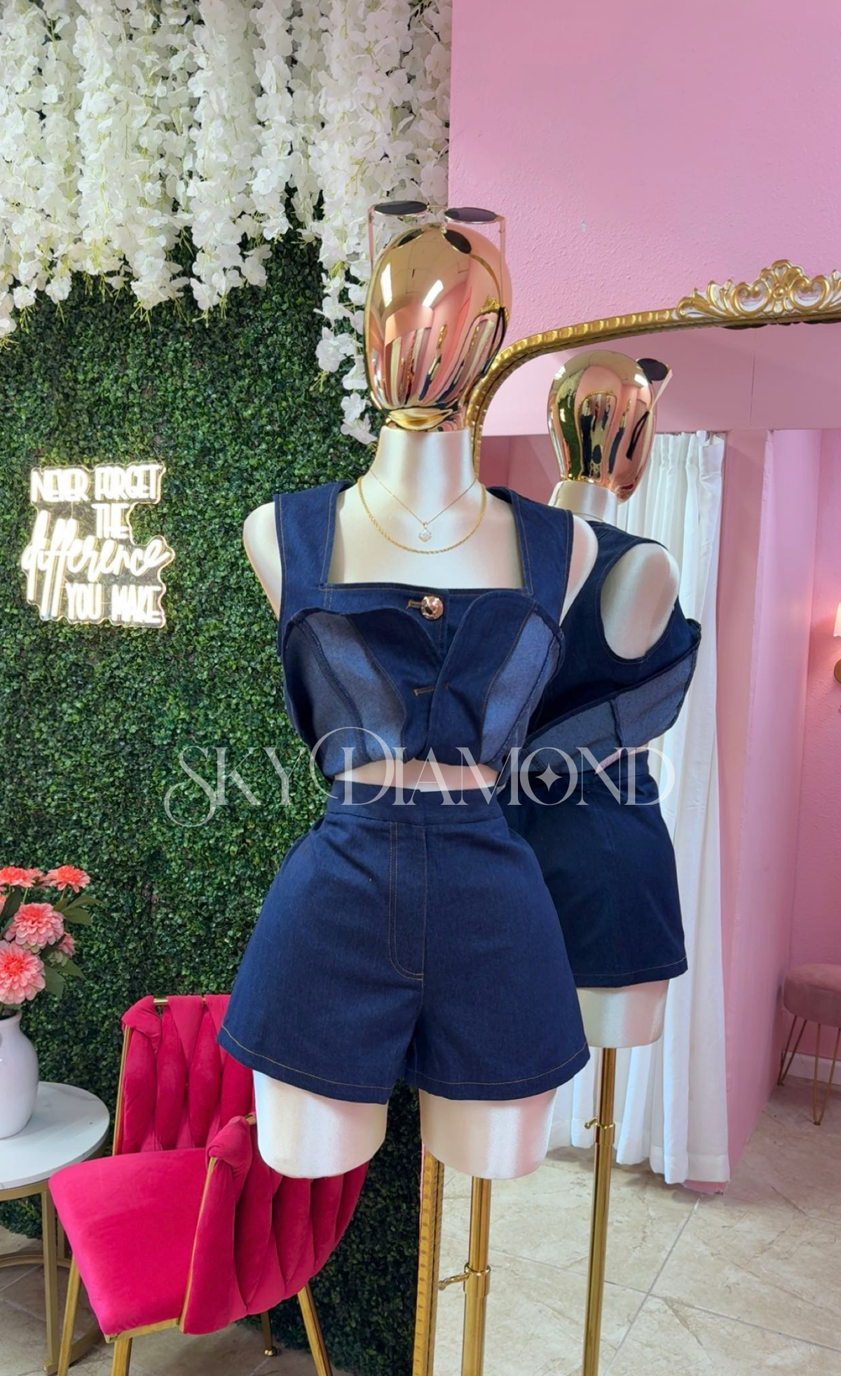 Monaco gold set (dark denim)